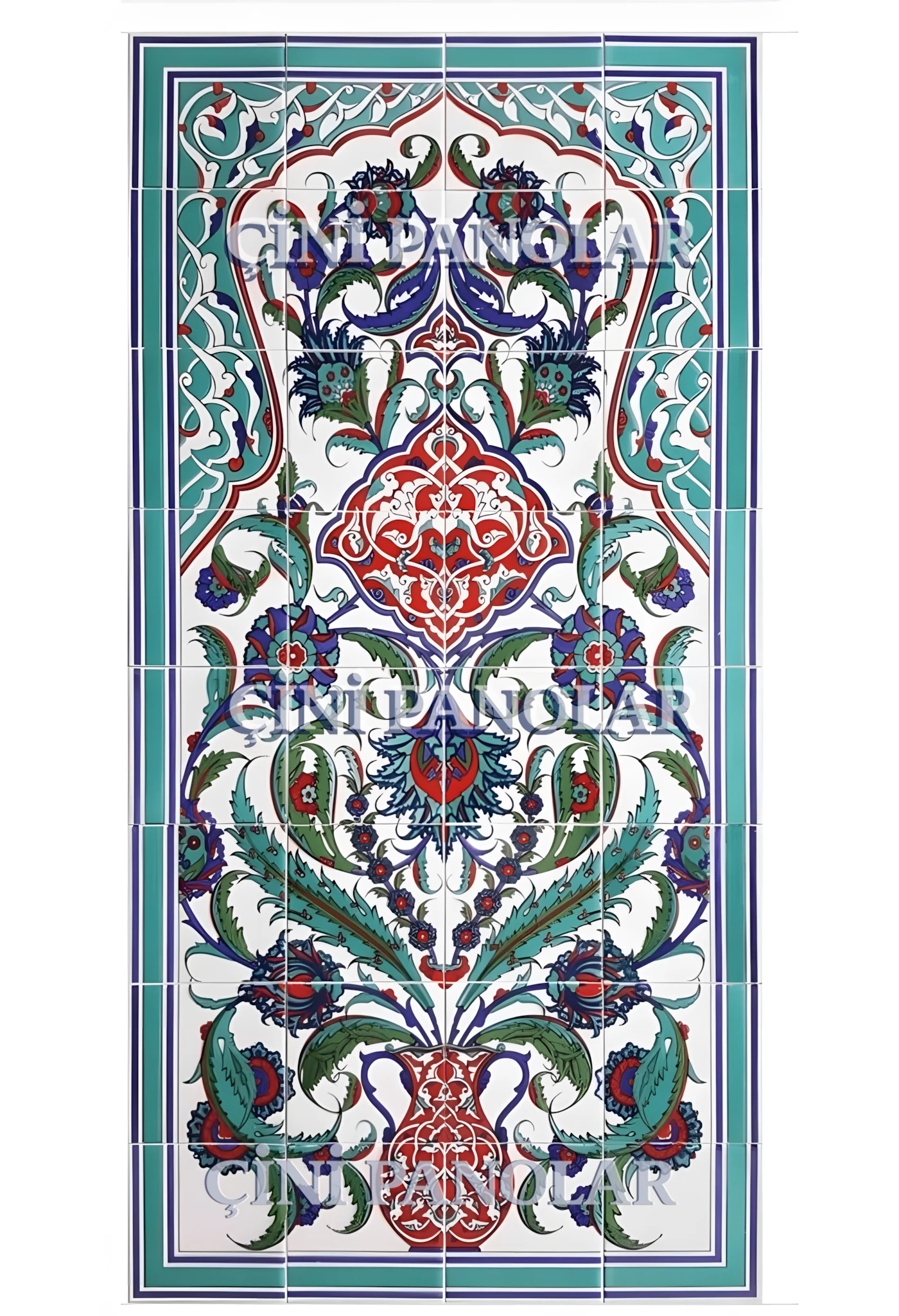 Çini Panolar - 13, 80x160 Kütahya Çini Pano Saklısı, Lider Çini