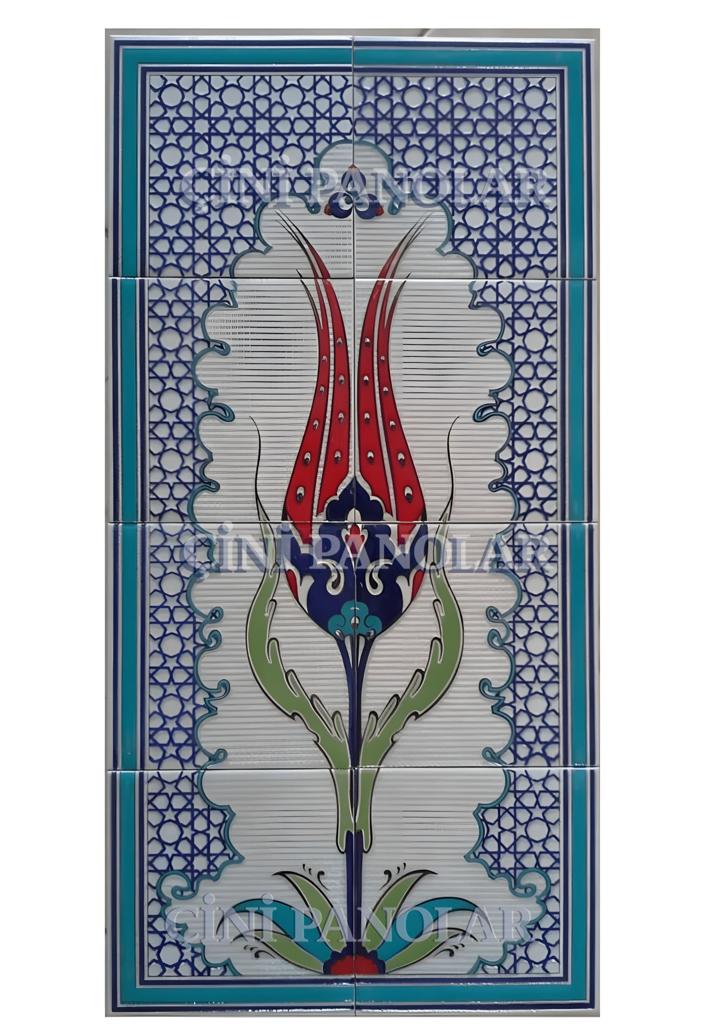 Çini Panolar - 24, Osmanlı Saray Çini Panoları Lale Desenli