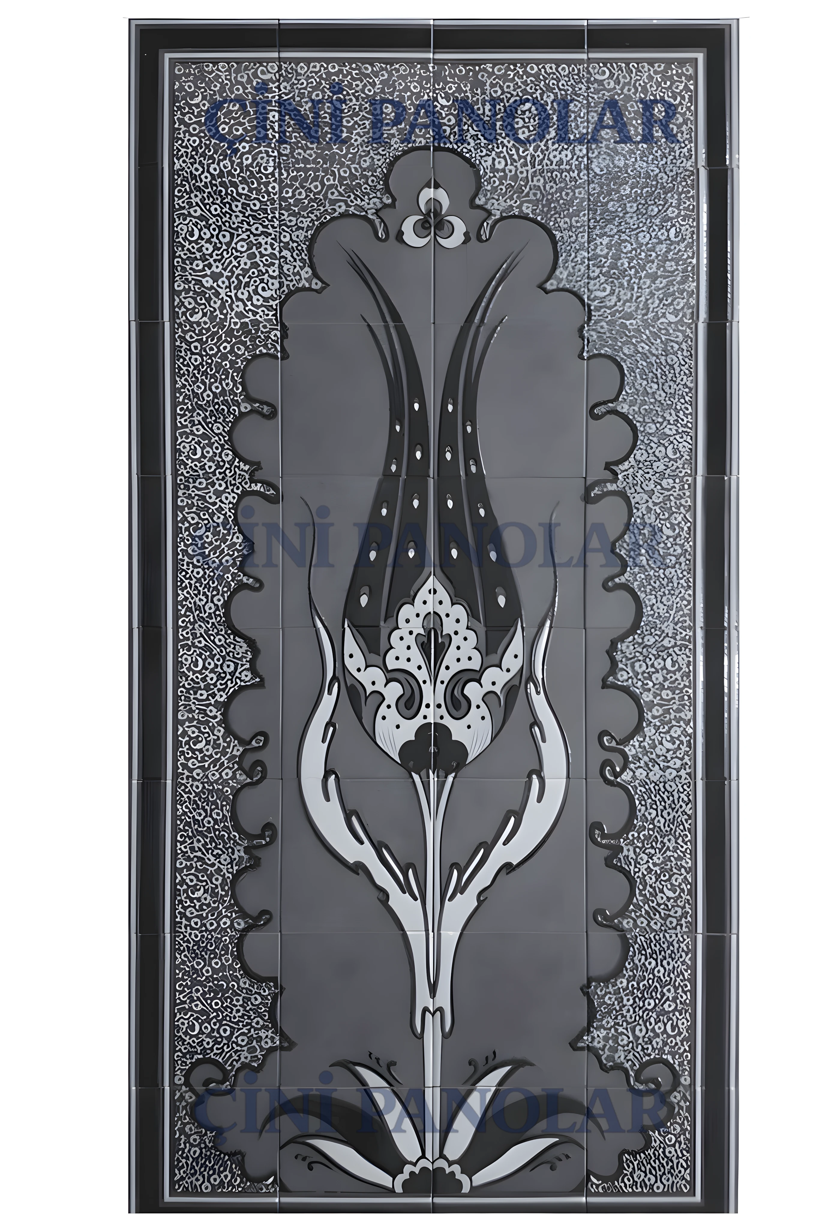 Çini Panolar - 31, El Yapımı Çini Seramik Tablo 80x160